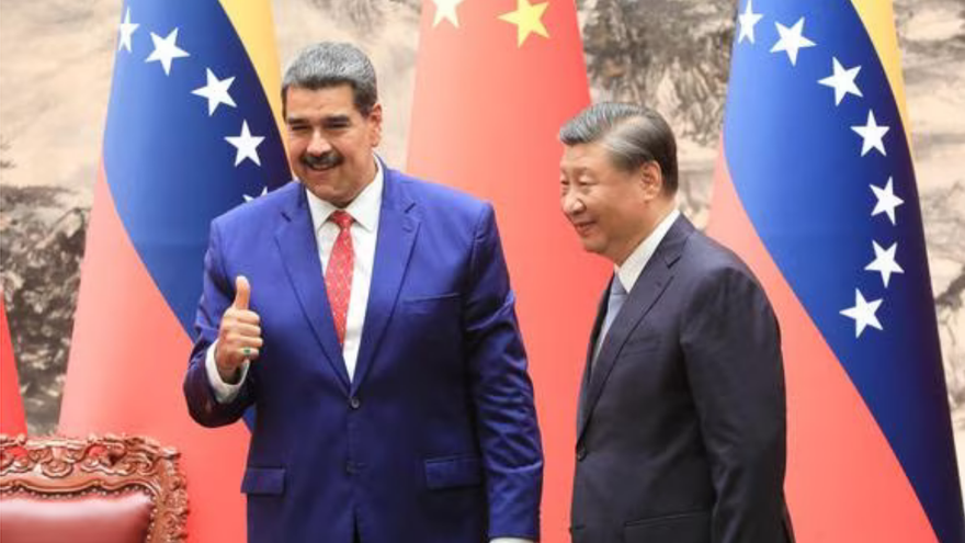 Nicolás Maduro este jueves, durante su encuentro en China con Xi. (EFE)