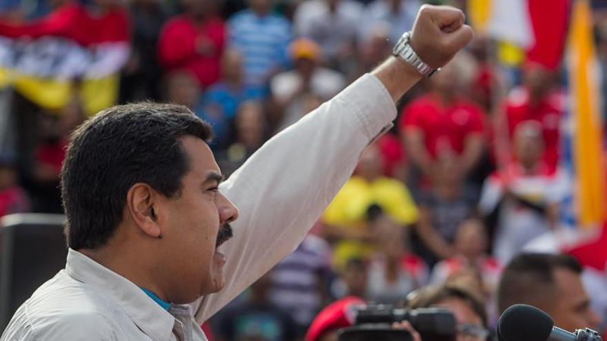 Nicolás Maduro durante un discurso (Foto Miguel Gutiérrez/EFE)