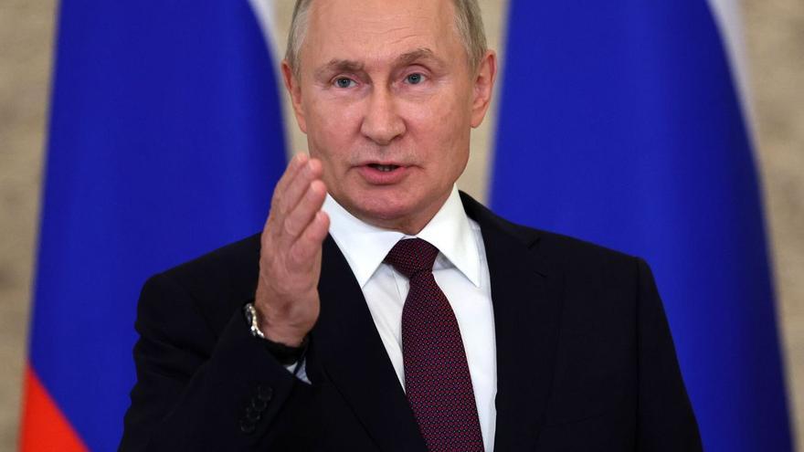 El presidente ruso, Vladímir Putin, en una conferencia de prensa posterior a la reciente cumbre de la Organización de Cooperación de Shanghái. (EFE/EPA/Sergei Bobylev/Sputnik/Kremlin Pool)