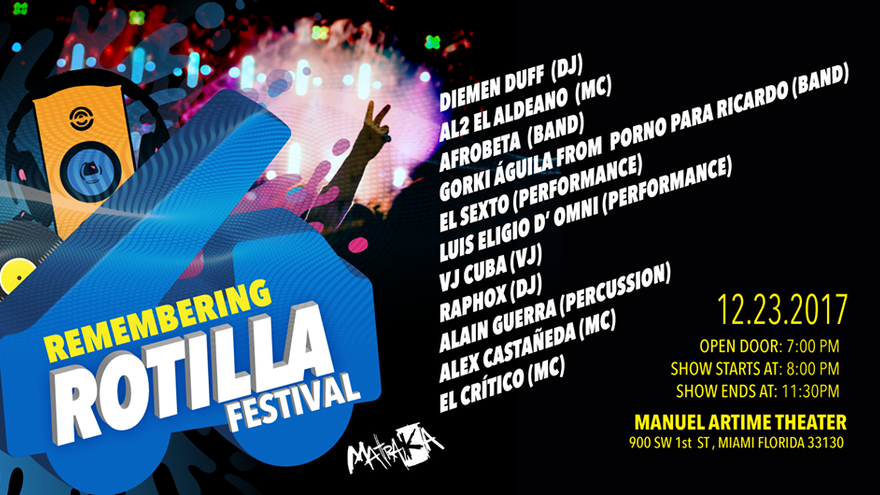 Poster promocional del festival Rotilla en su nueva edición en Miami. (CC)