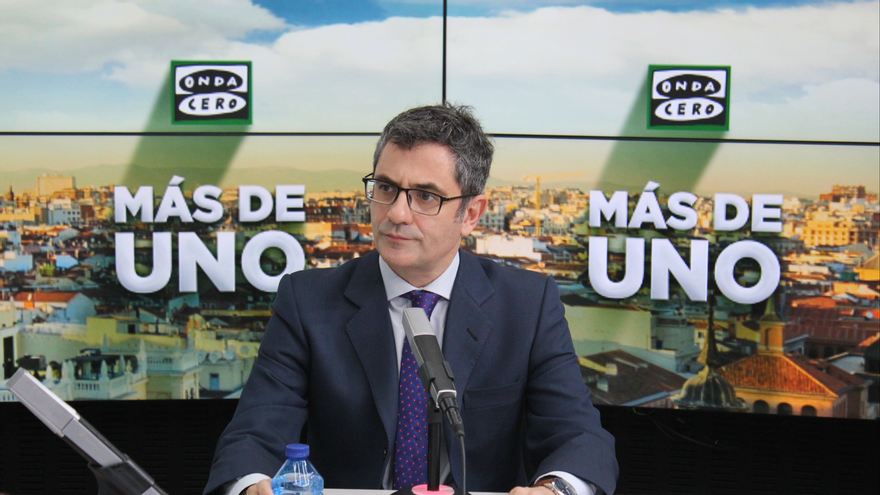 El ministro de Presidencia español, Félix Bolaños, fue preguntado por Yunior García y Cuba durante una entrevista en una cadena radiofónica. (OndaCero)