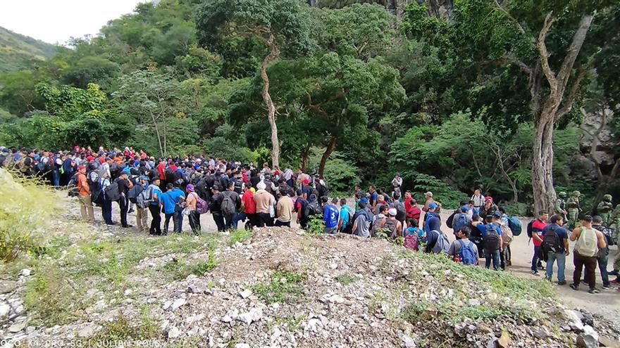 Los cubanos José Luis y Raúl Borroto fueron detenidos el 18 de noviembre junto con otros 366 migrantes en el municipio de Tecpatán, Chiapas. (INM)