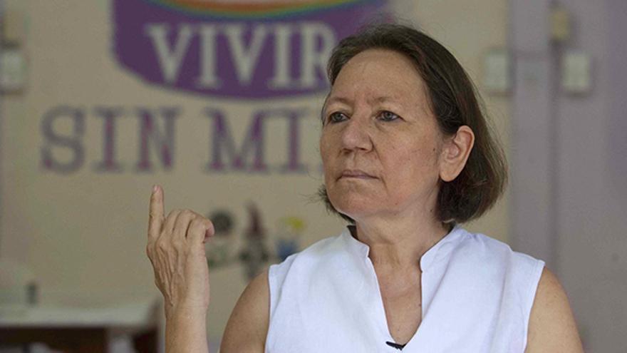 La socióloga y activista feminista María Teresa Blandón habla con Efe durante una entrevista este 6 de mayo de 2022 en Managua (Nicaragua). (EFE/Jorge Torres).