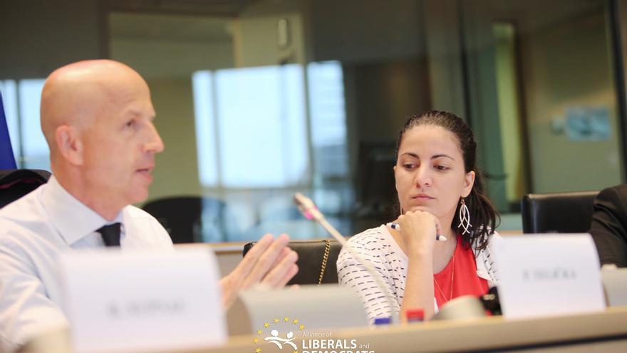 La conferencia acerca de las relaciones entre la Unión Europea (UE) y Cuba celebrada este martes en el Parlamento Europeo, en Bruselas. (ALDE)