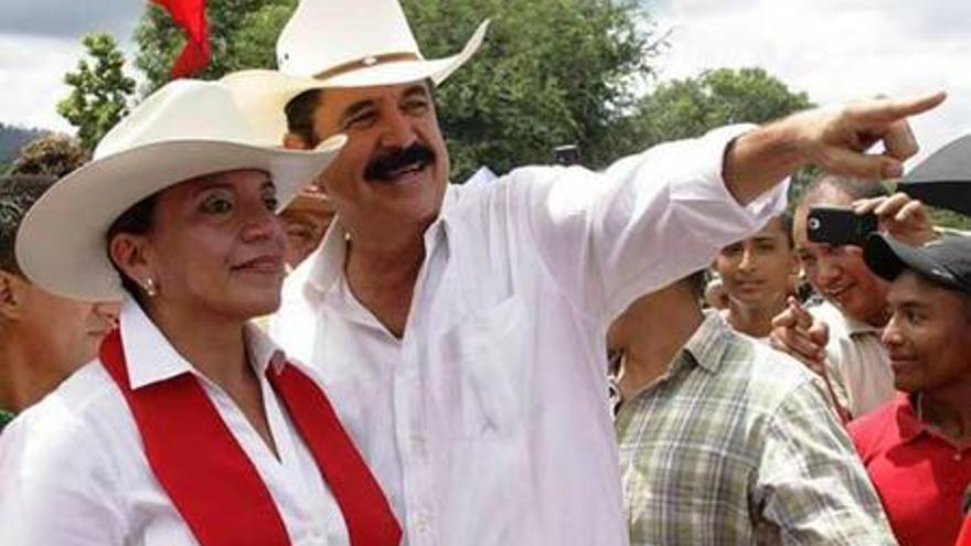 Xiomara Castro y su esposo, Manuel Zelaya, ex presidente de Honduras. (Facebook)