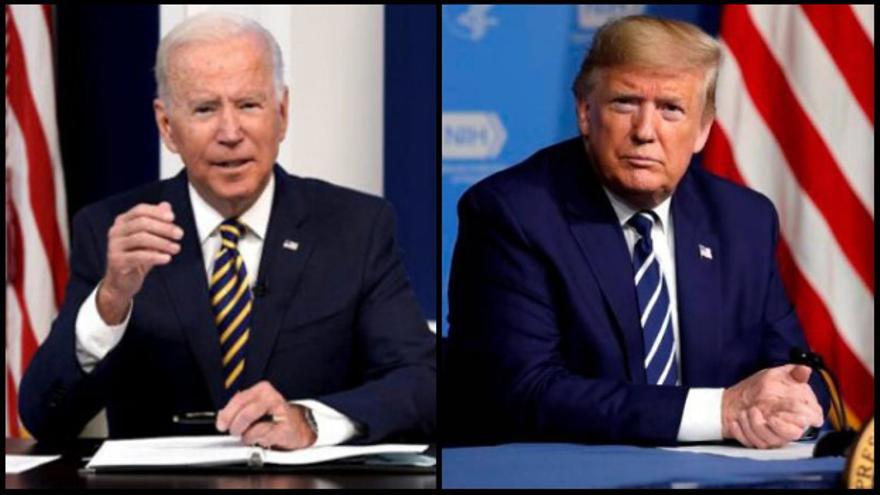 En la imagen, el presidente de EE UU Joe Biden y Donald Trump. (Collage)
