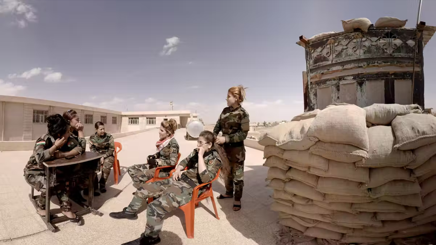 Captura de pantalla del documental inmersivo en realidad virtual sobre las mujeres soldado yazidíes ‘The Sun Ladies’. (Lucid Dreams Productions)