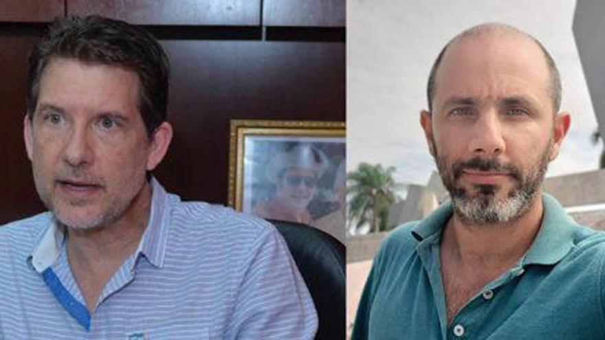El nicaragüense Juan Lorenzo Holmann (izqda.) y el cubano Henry Constantín (dcha.) fueron los dos galardonados por la Sociedad Interamericana de Prensa este año. (Confidencial)